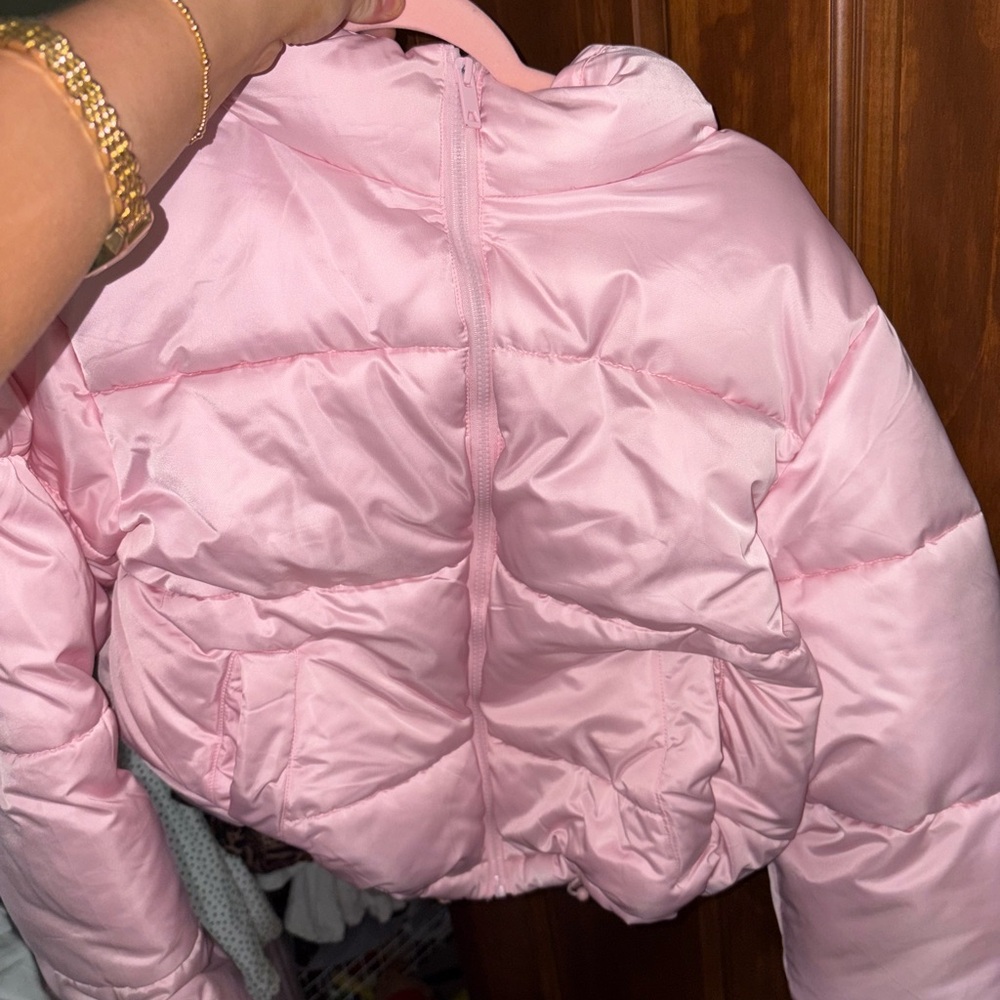 No Boundaries Pink Puffer Jacket